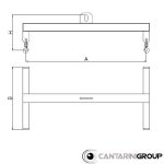 Bilancino in trave ad H con ganci fissi