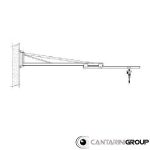 Wall mounted jib crane with retractable arm