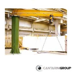 Column jib crane with electric rotation of 360°