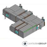 impianto di verniciatura presurizzato altezza interna da 3200mm a caldo