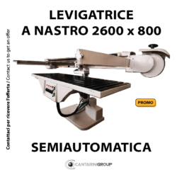 Levigatrice a nastro 2600 x 800 mm stagni brevetti SEMIAUTOMATICA